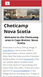 Mobile Screenshot of cheticampns.com